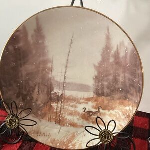 Decorative Plate with Winter Scene